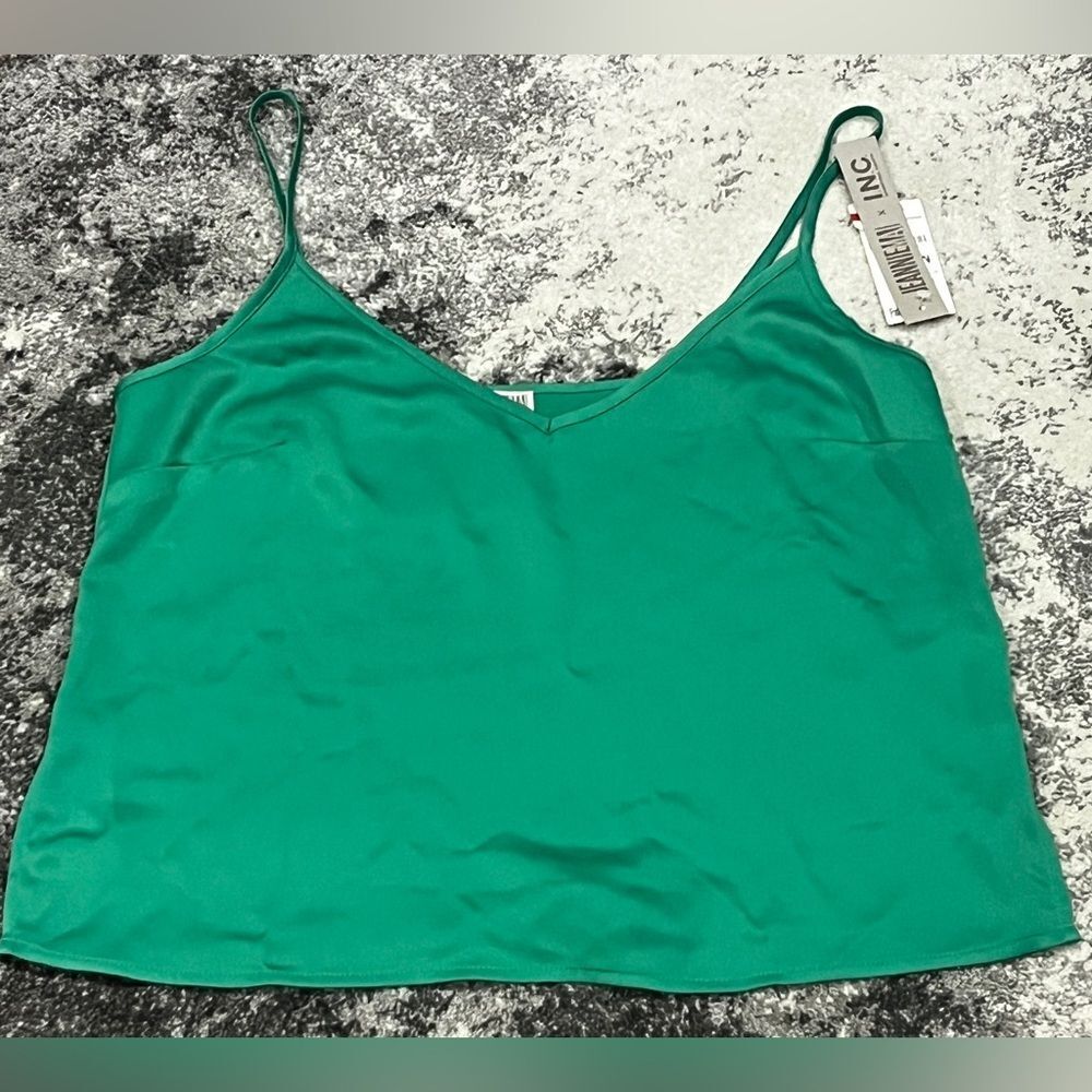 INC Womens Green Tank Top Size Medium